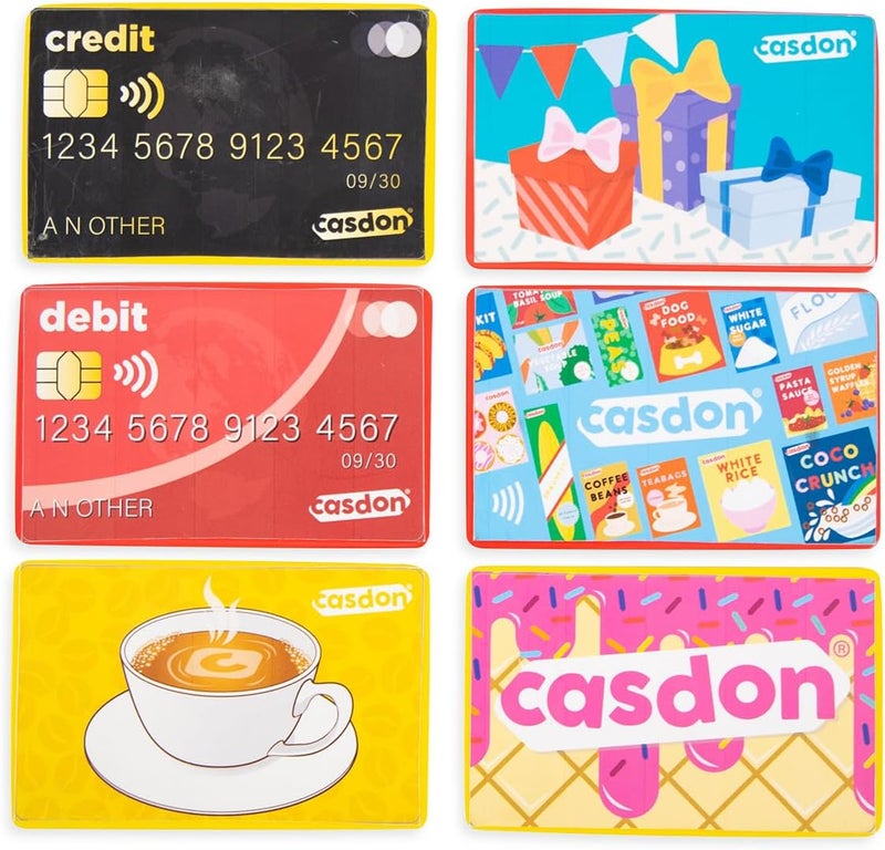 CASDON Pretend Play Cards Set | Realistic Credit & Gift Cards for Imaginative Play | For Children 3+ | Teaches Financial Concepts! - Image 1